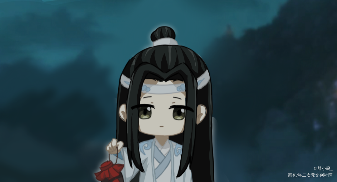 库存_魔道祖师蓝忘机Q版指绘绘画作品