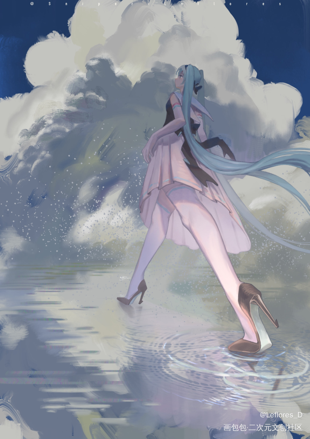 miku赛高_初音未来初音日系求配文我要上首推插画初音miku绘画作品