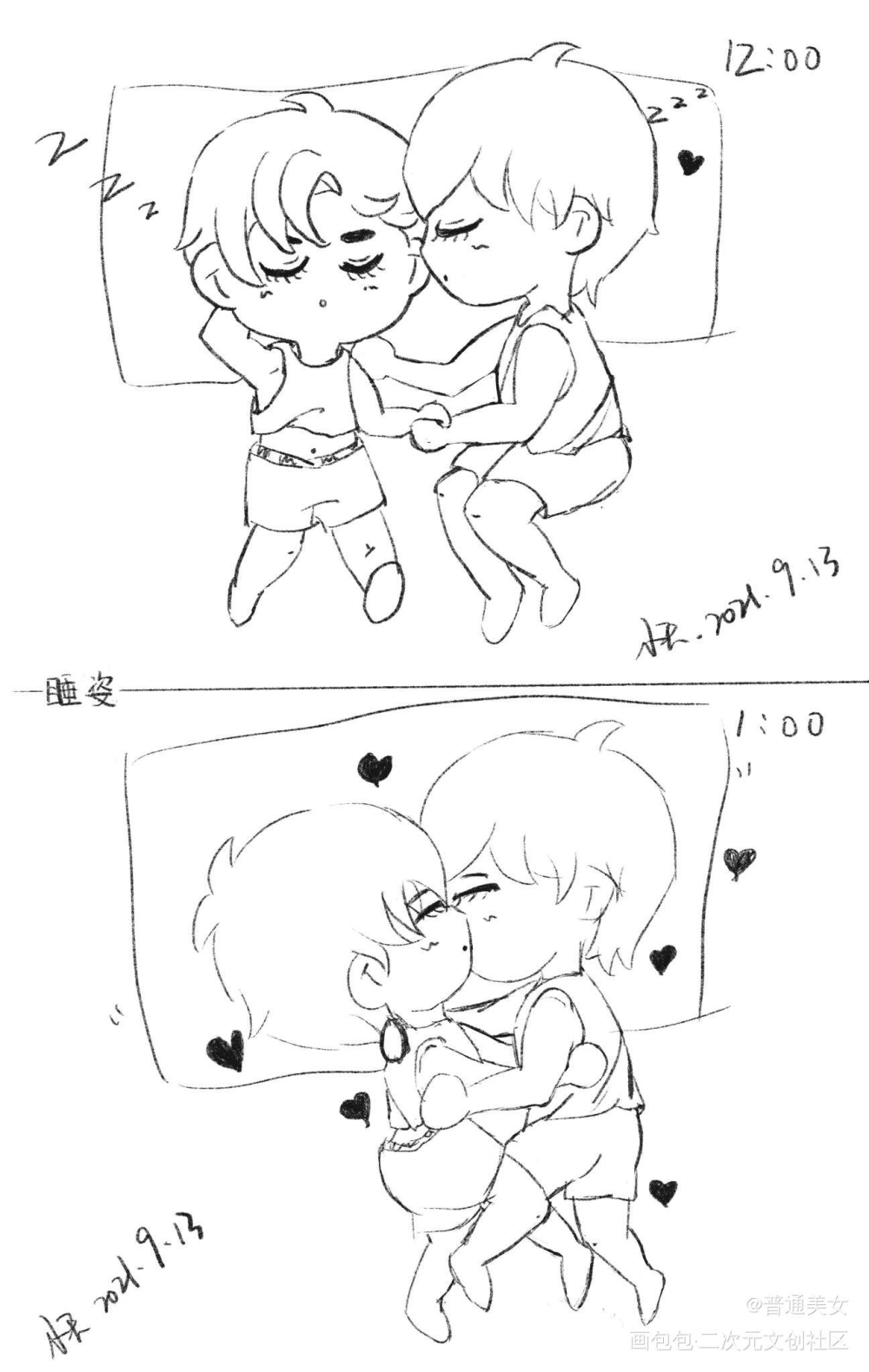 李简《睡姿》_你却爱着一个傻逼188男团李简李玉简隋英绘画作品