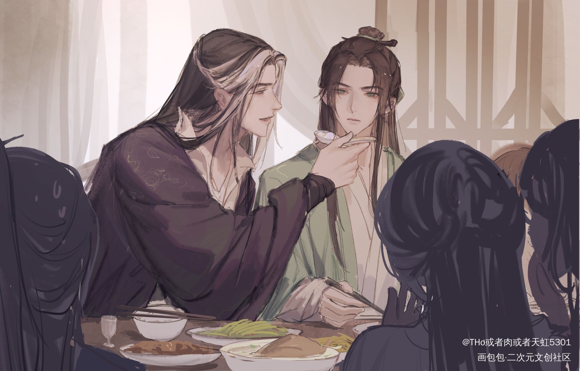 阿峤，张嘴～_山河剑心千秋晏沈绘画作品