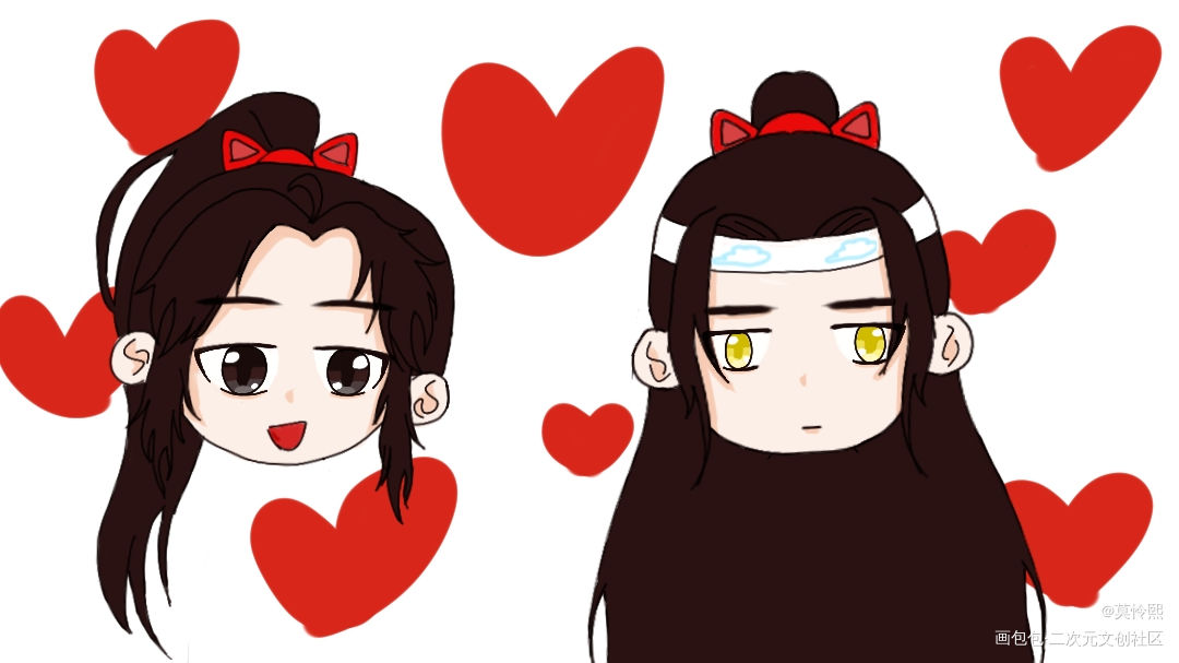 忘羡饱饱_魔道祖师忘羡绘画作品