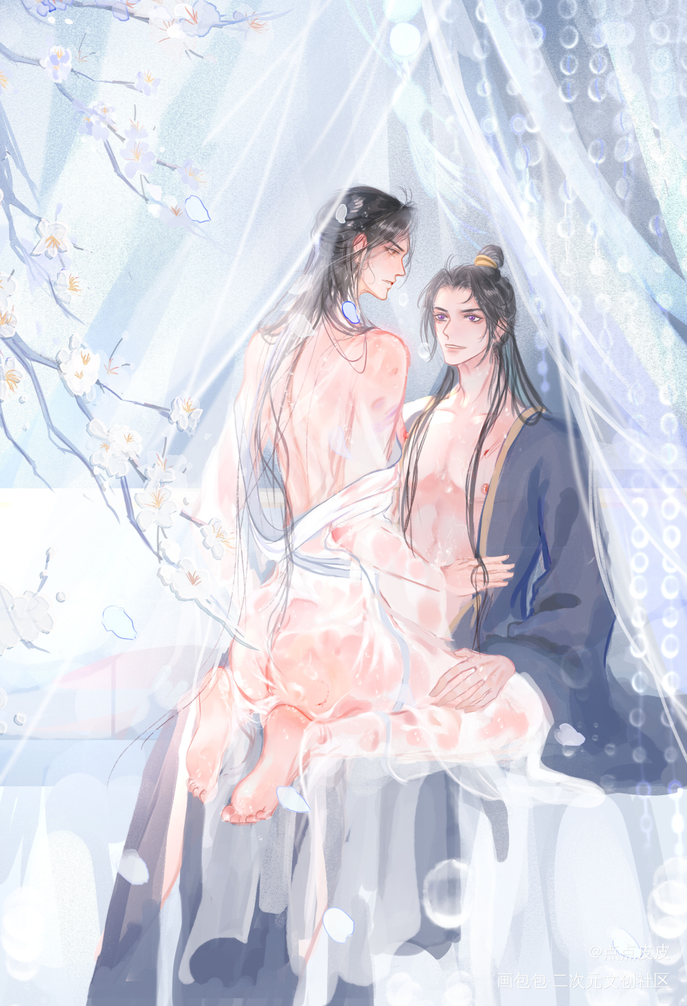 试。_二哈和他的白猫师尊燃晚绘画作品