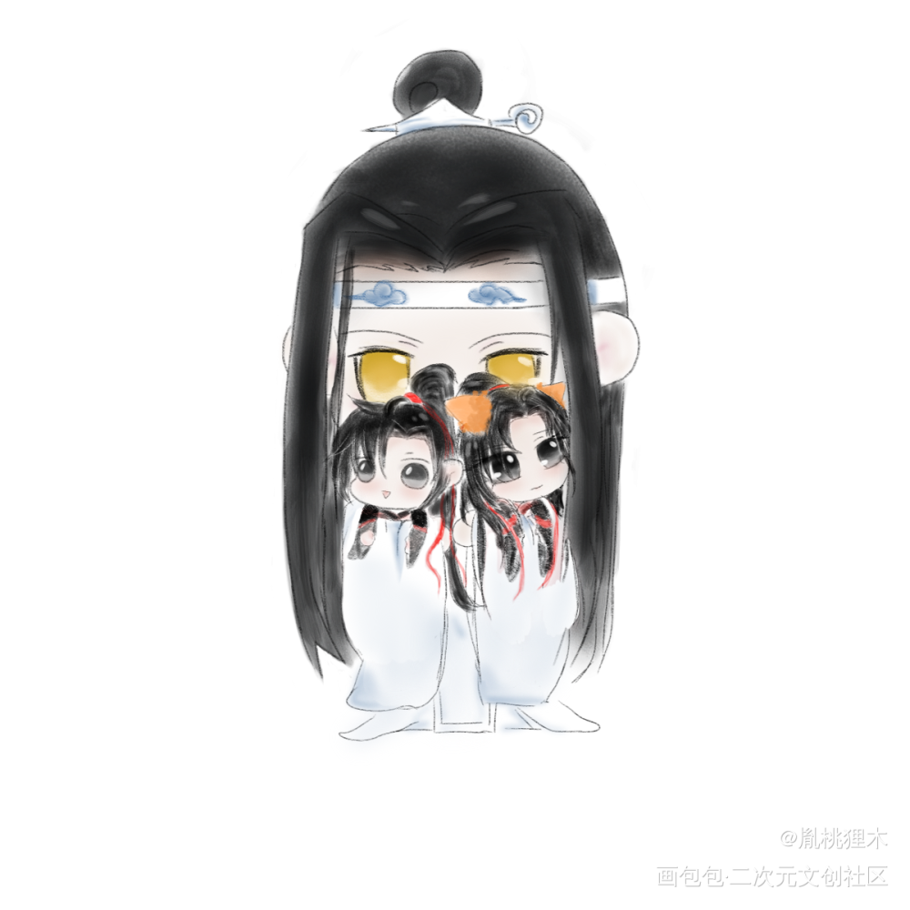 _人渣反派自救系统天官赐福魔道祖师冰秋花怜忘羡Q版绘画作品