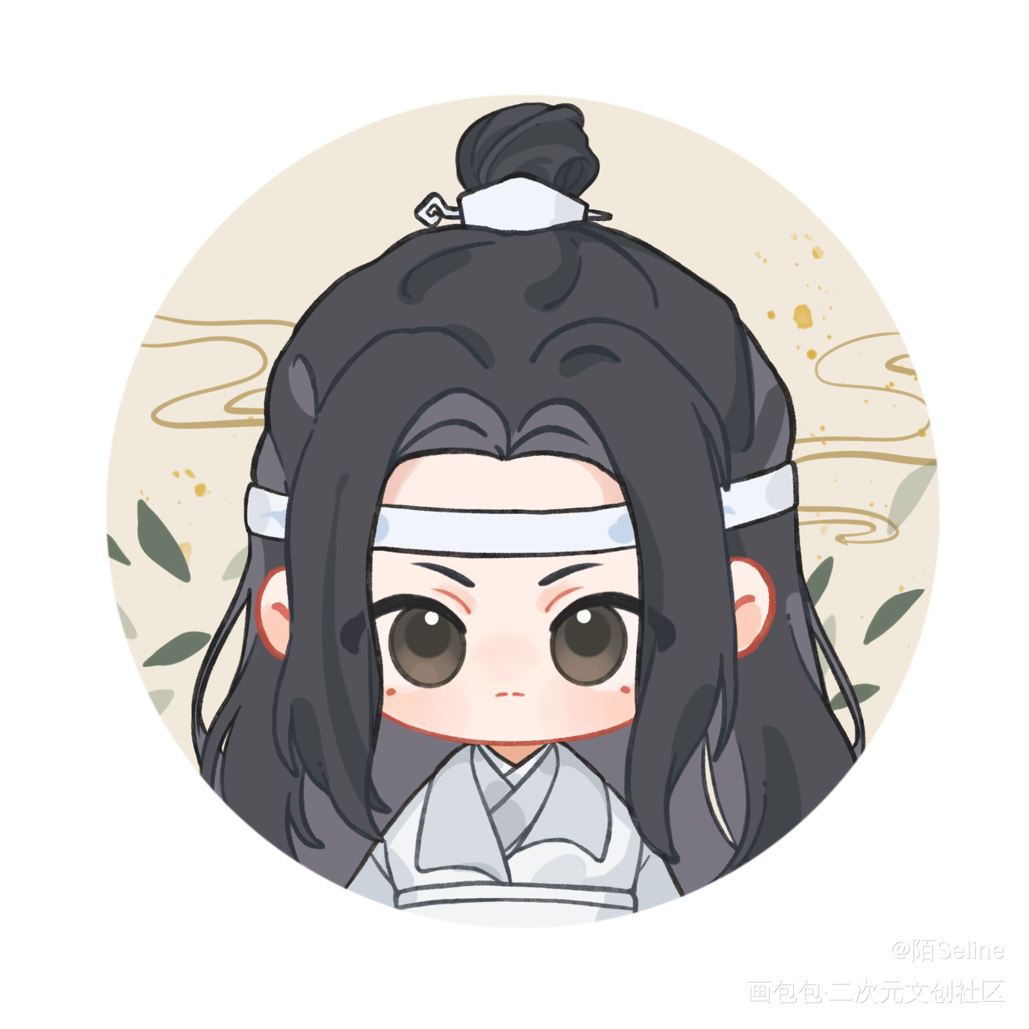 忘羡无料图出来啦！_魔道祖师Q版无料墨香铜臭绘画作品