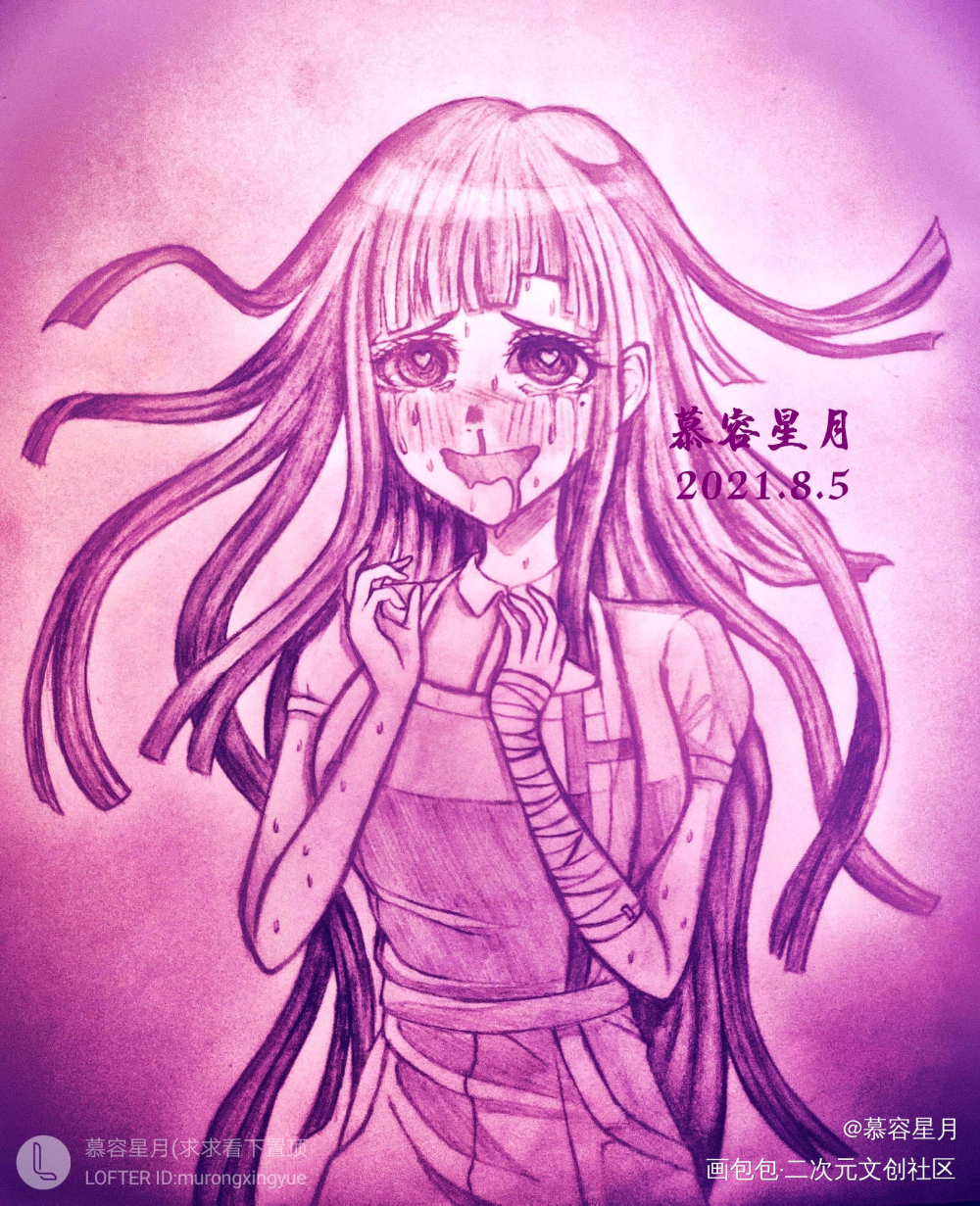 女孩子们_弹丸论破罪木蜜柑七海千秋手绘弹丸论破2绘画作品