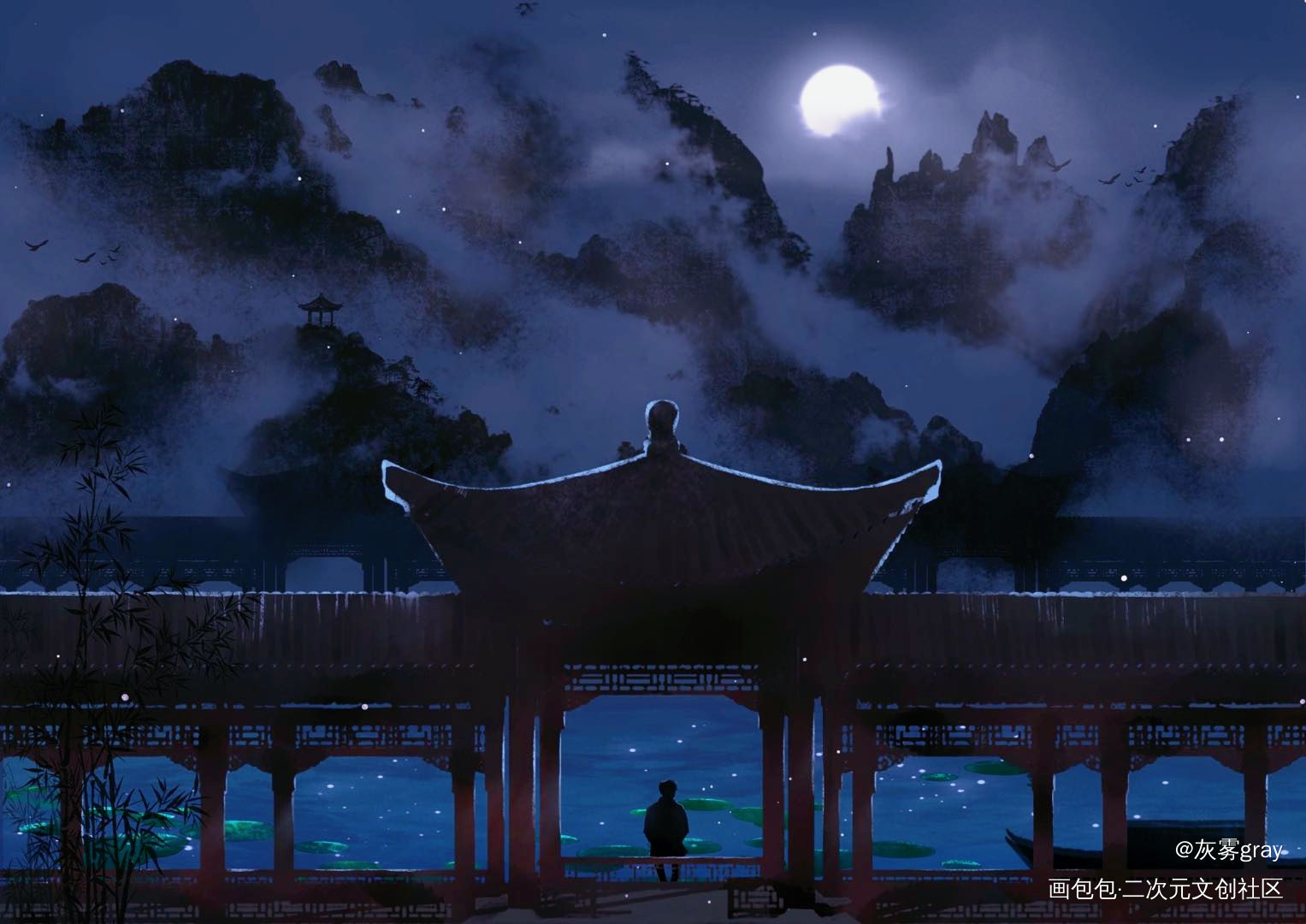 小三爷独坐_盗墓笔记绘画作品