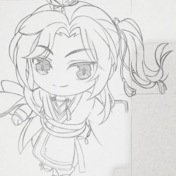 临摹_花城墨香铜臭临摹天官赐福绘画作品