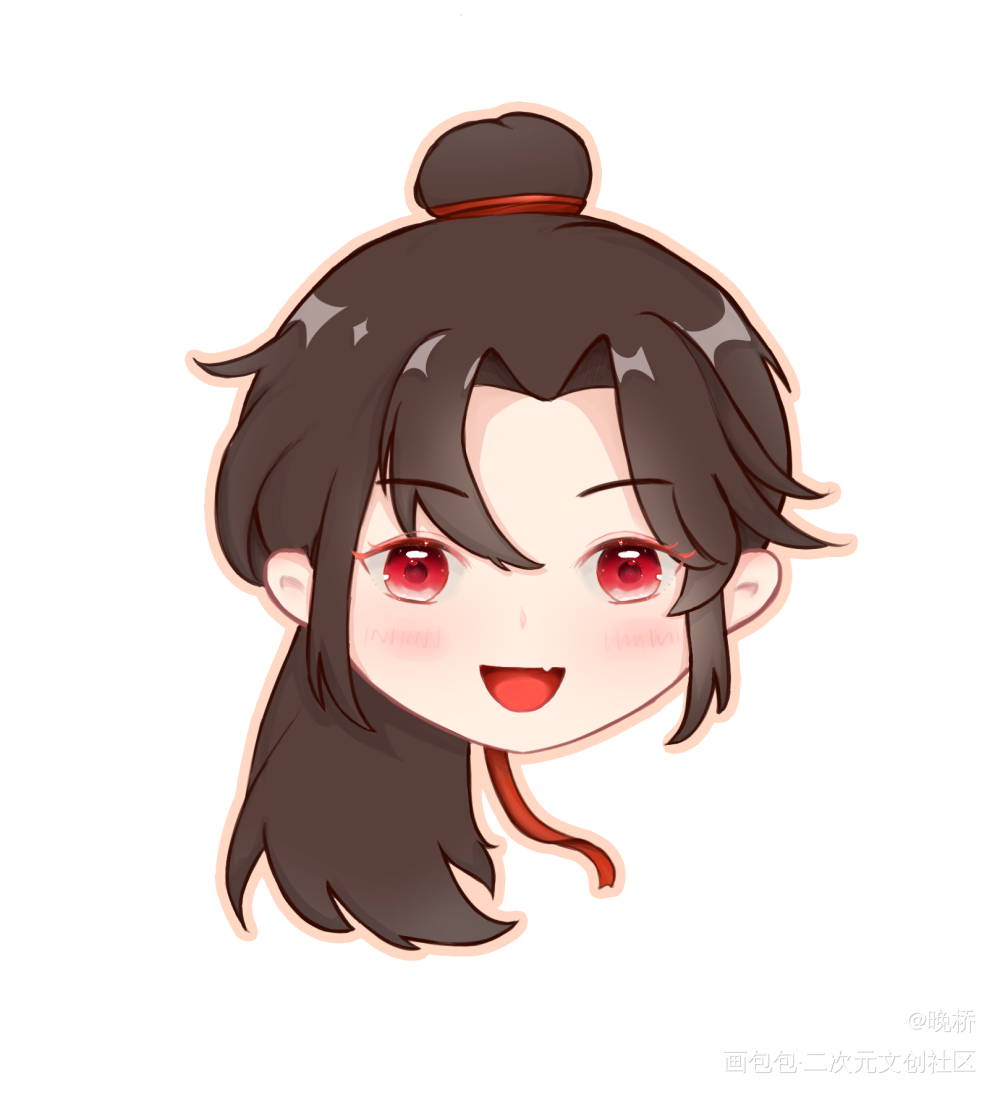 羡崽大头贴！_魔道祖师魏无羡Q版绘画作品