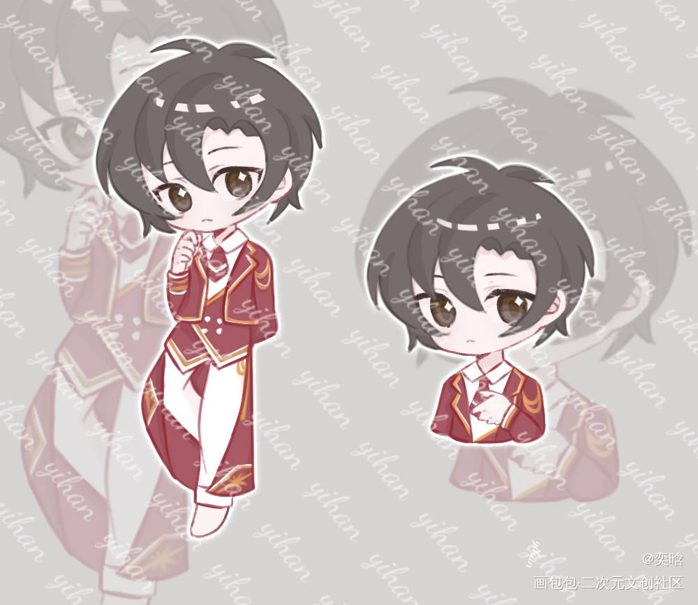 少年剑士（？）峫_破云严峫Q版绘画作品