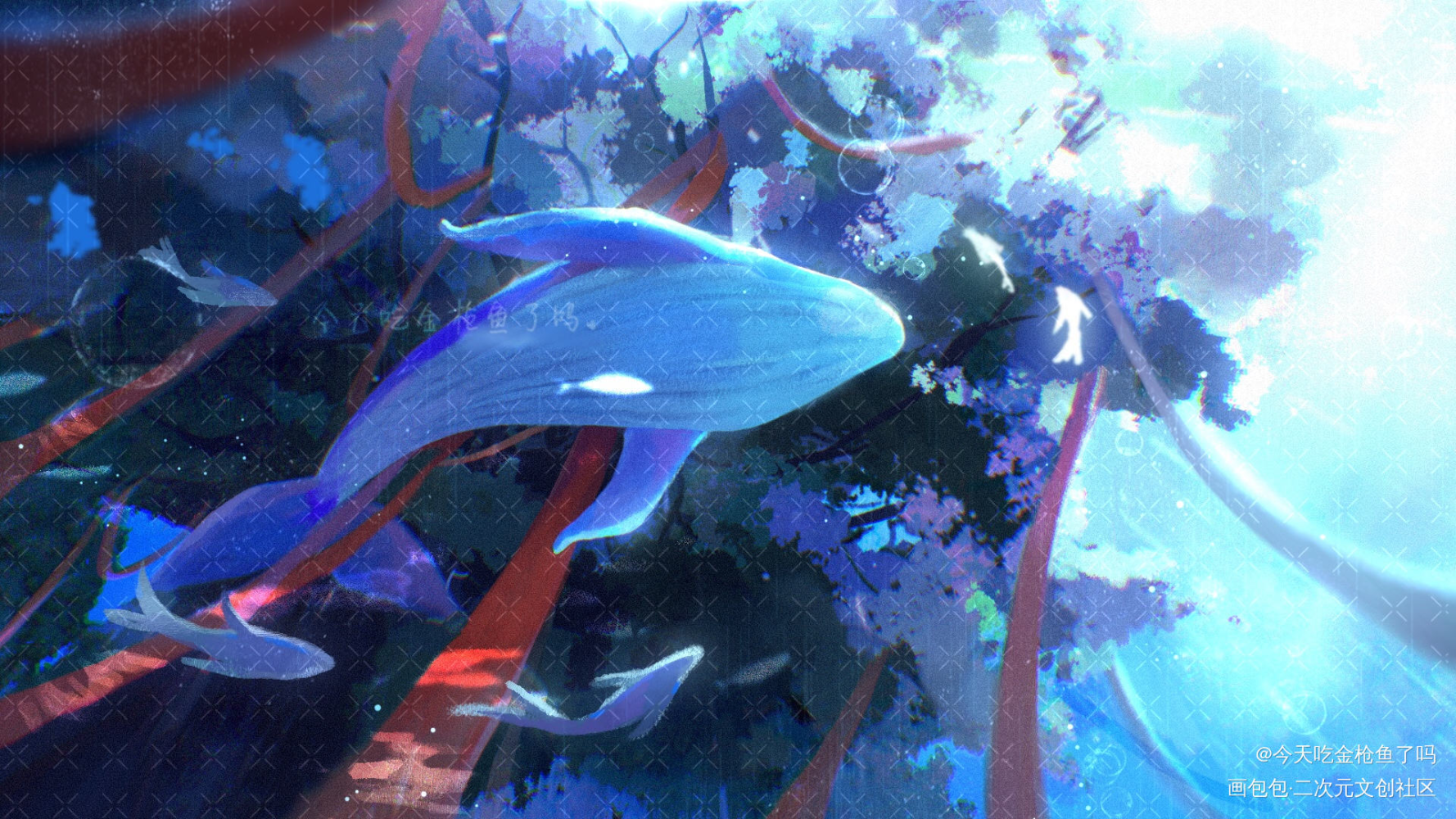 鱼与树_原创绘画作品