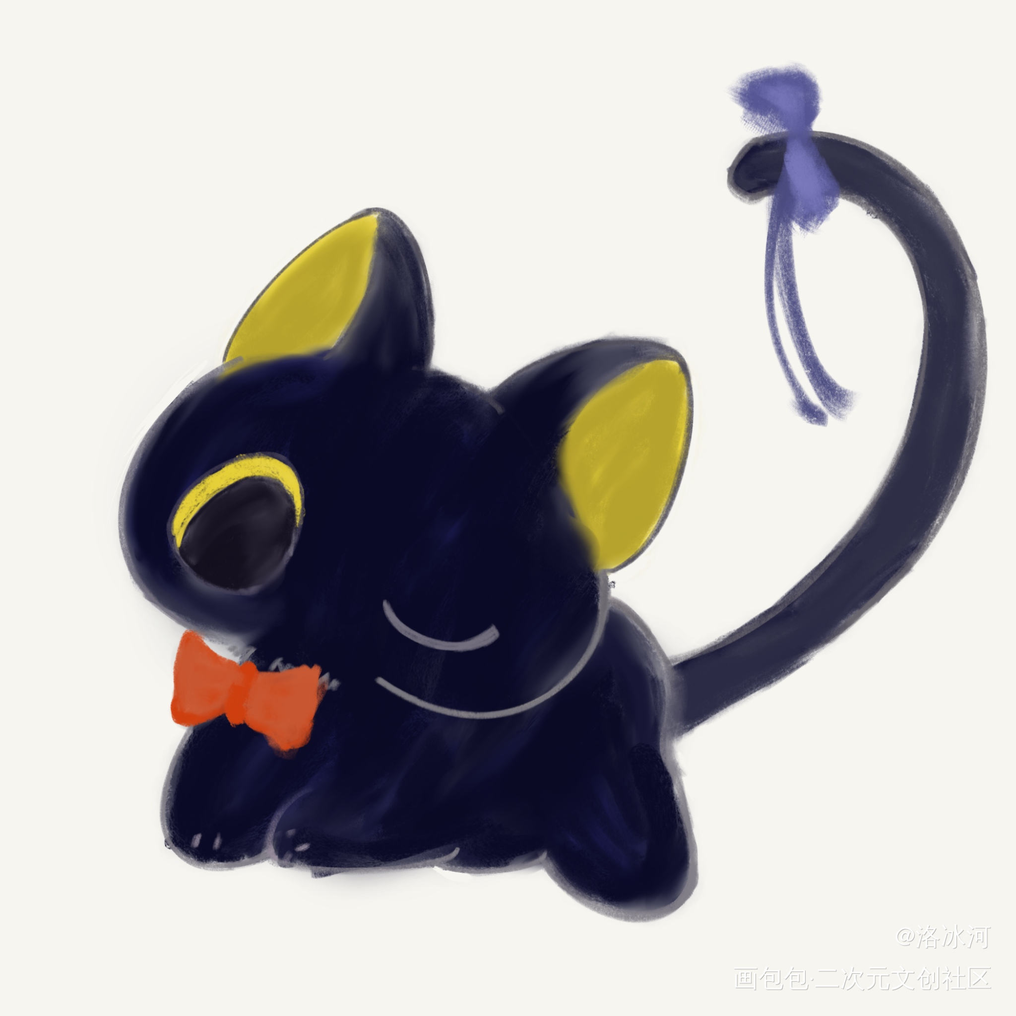 猫猫没有坏心思_魔道祖师忘羡魏无羡墨香铜臭绘画作品