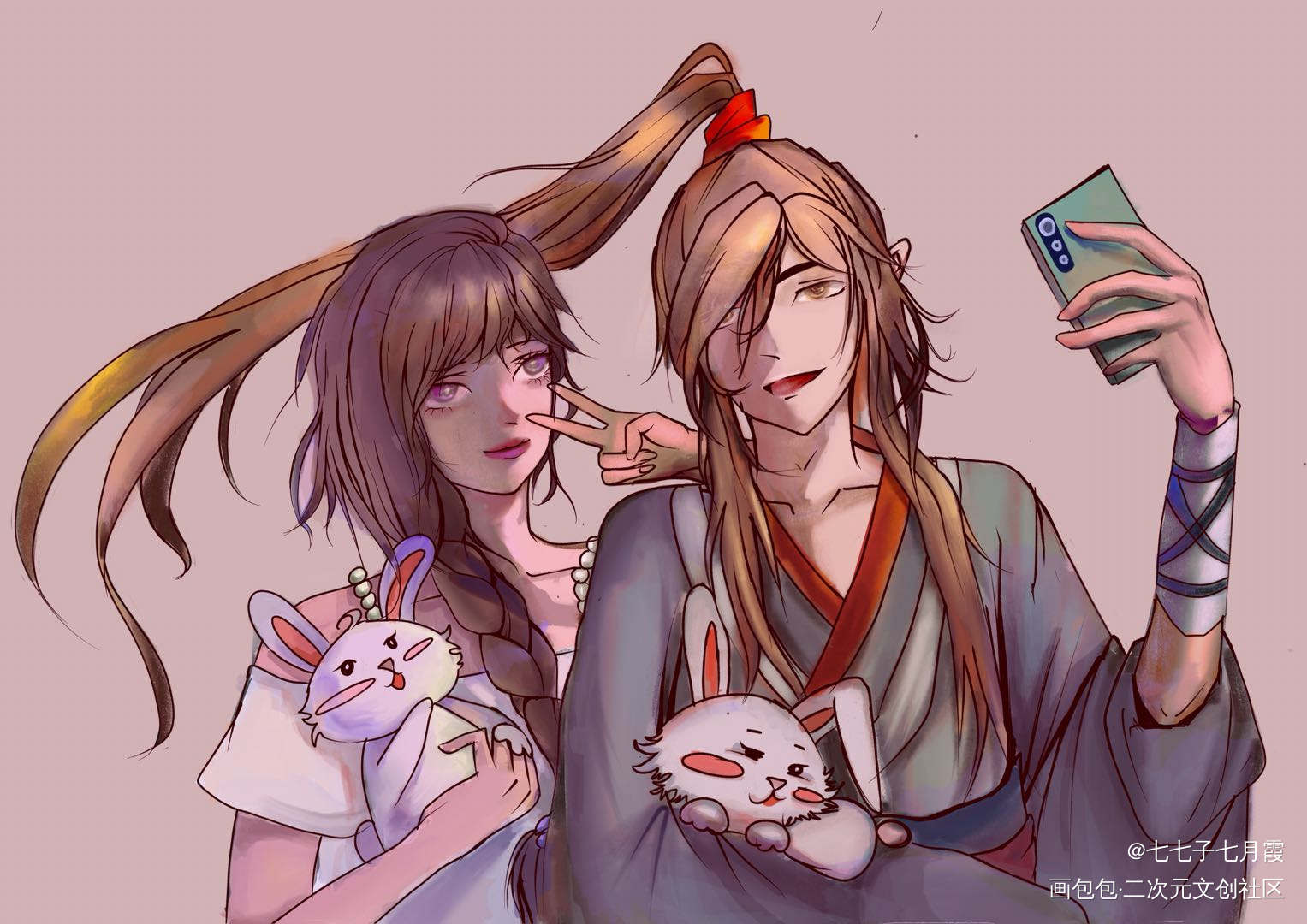 约的无偿稿_魔道祖师魏无羡墨香铜臭绘画作品
