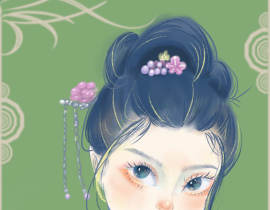 第一次画古装美人_绘画作品
