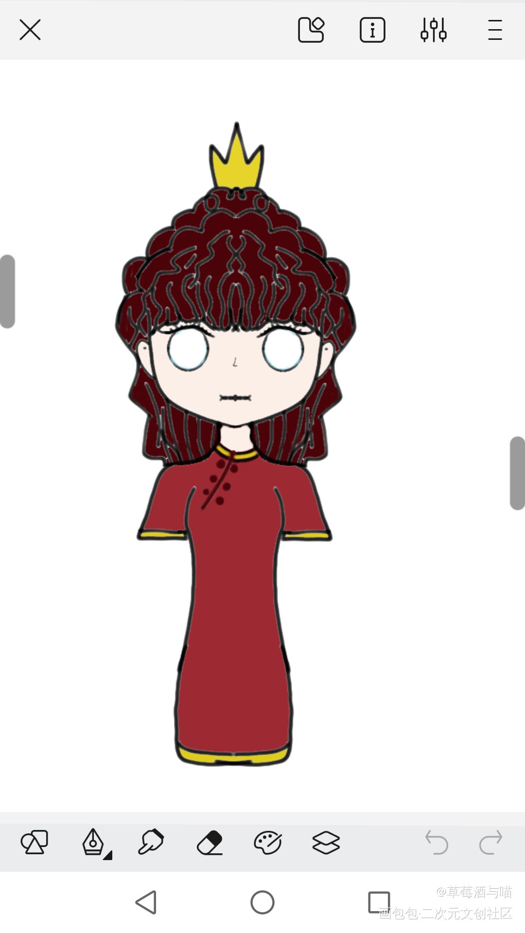 这两天画的死活不会上色的的女儿_手绘绘画作品