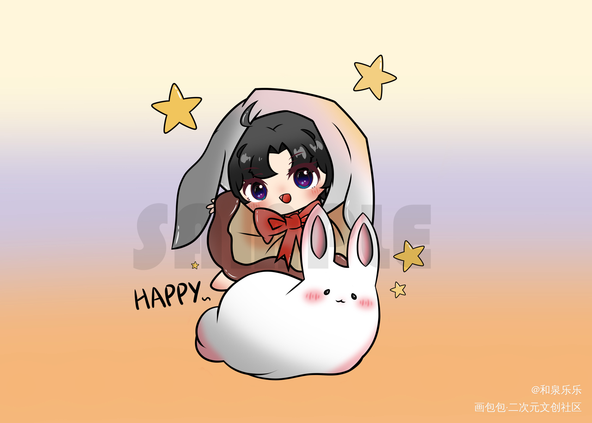 贺朝（吧唧&色纸）_伪装学渣贺朝绘画作品