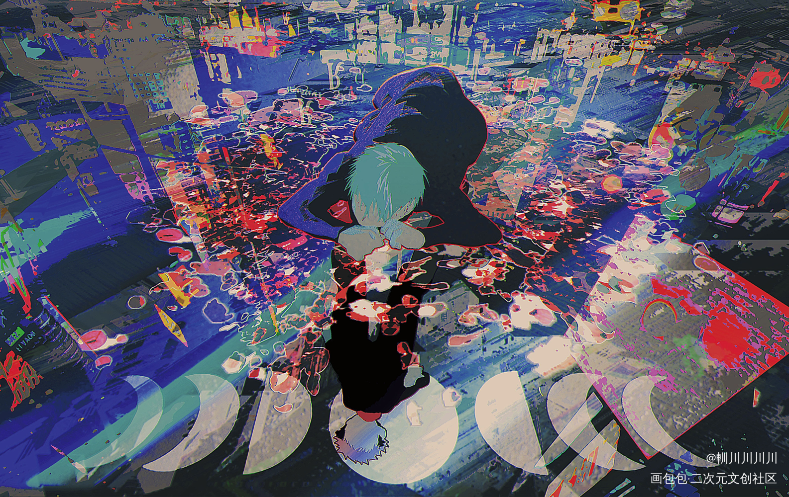 _咒术回战五悠虎杖悠仁五条悟日系绘画绘画作品