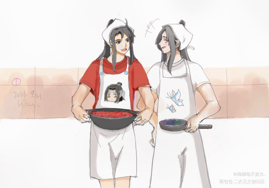 《厨艺》_天官赐福魔道祖师绘画作品