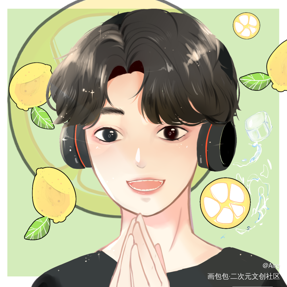 是小柠_韩系平涂up主板绘绘画绘画作品
