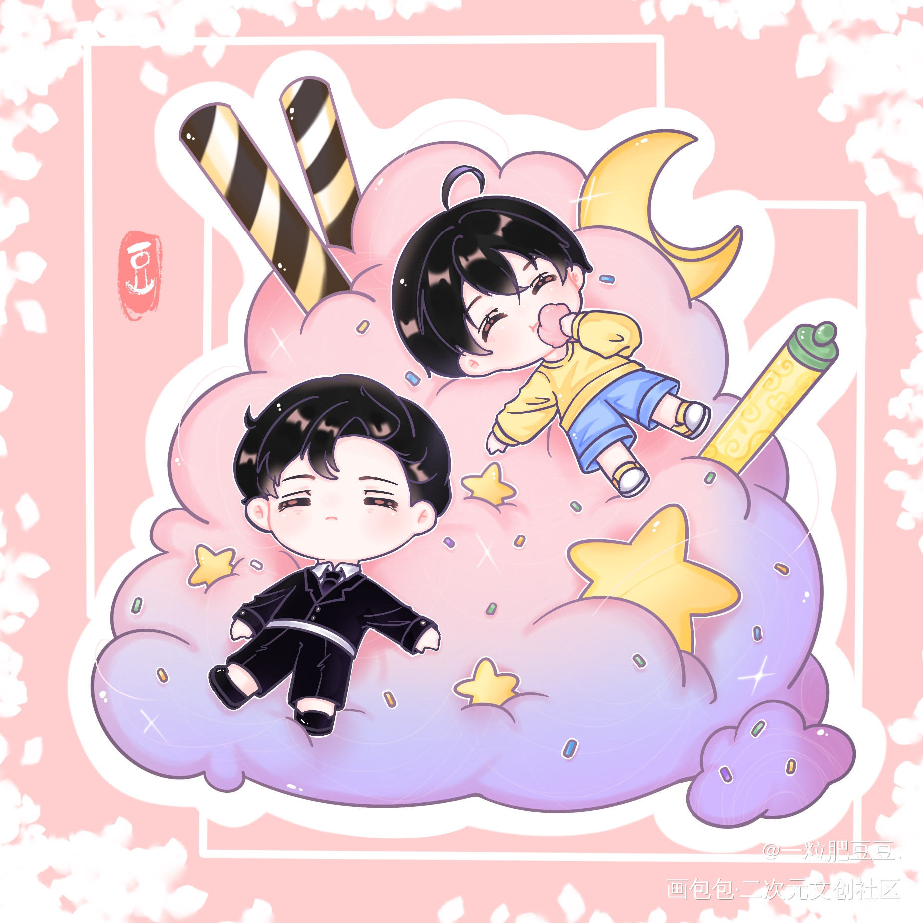 【棉花糖】_妖怪公寓绘画作品