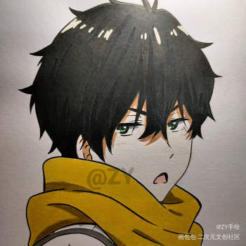 折木奉太郎(临摹)_冰菓手绘折木奉太郎临摹手绘动漫头像画画绘画作品