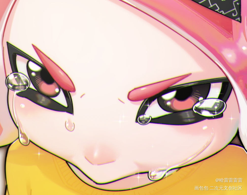 やられた、、、_Splatoon2立绘日系插画同人喷射战士画画板绘插画板绘绘画绘画作品