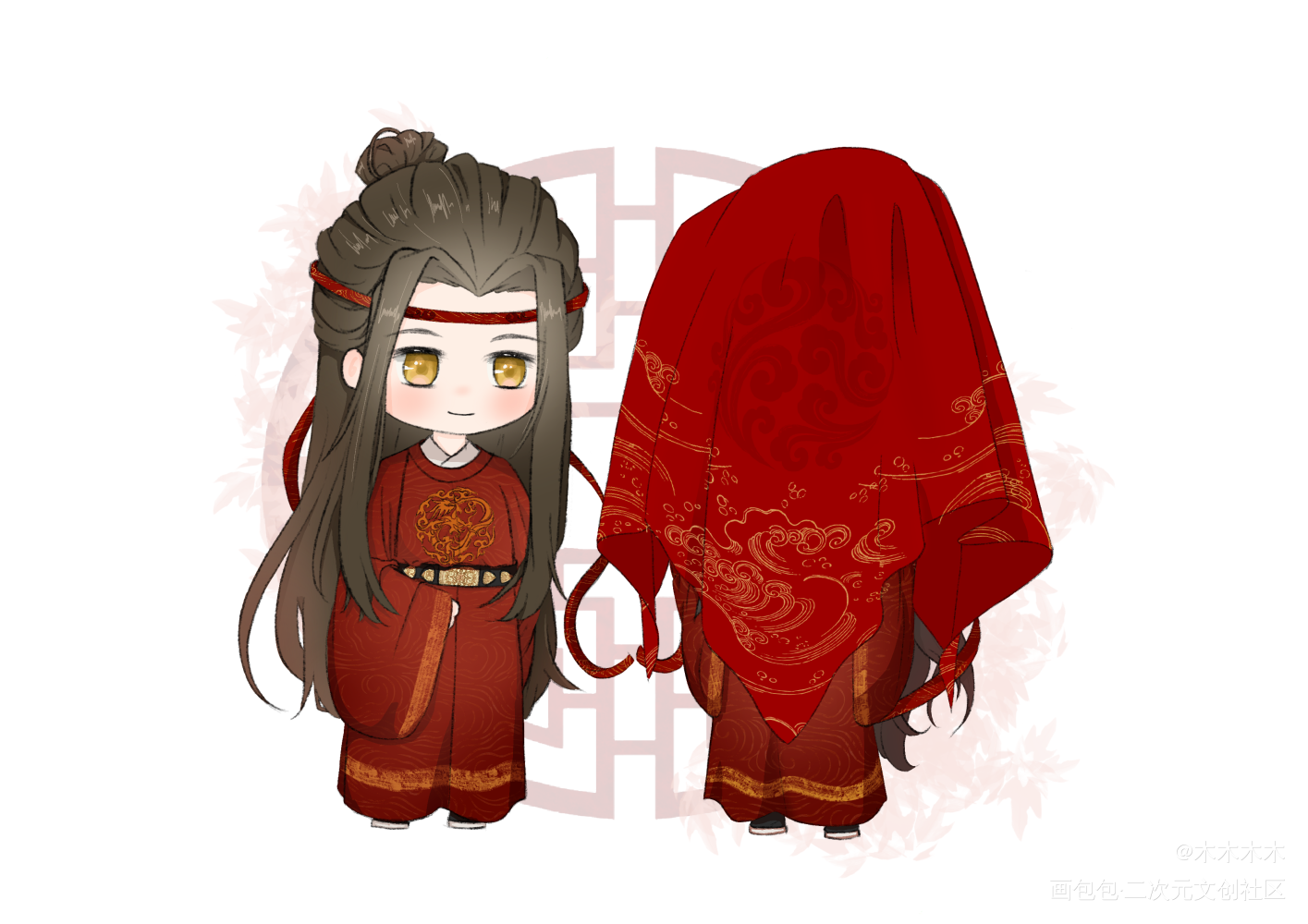 忘羡_魔道祖师忘羡墨香铜臭绘画作品