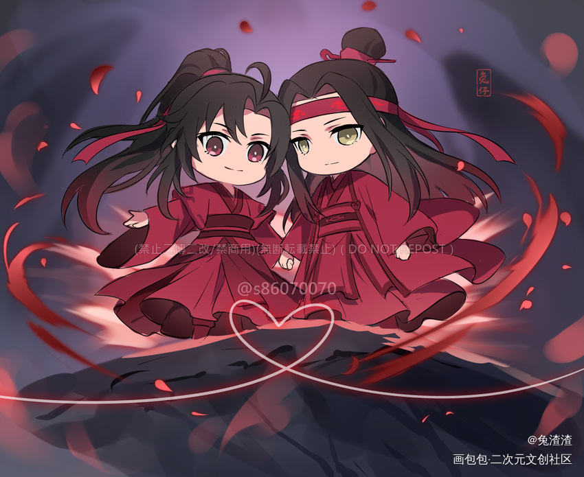 紅衣忘羡～_魔道祖师忘羡绘画作品