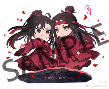 紅衣忘羡～_魔道祖师忘羡绘画作品