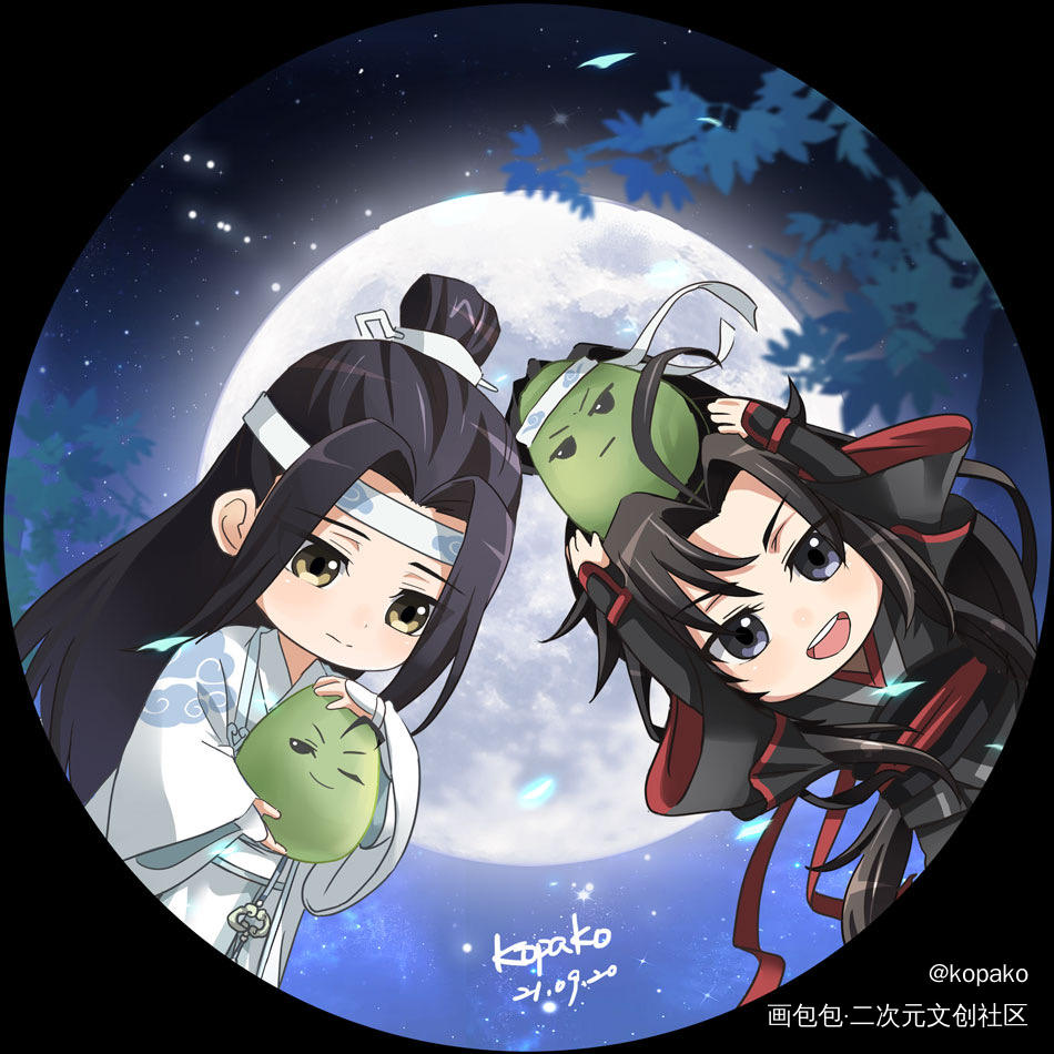 柚子遊戲_忘羡Q版绘画作品