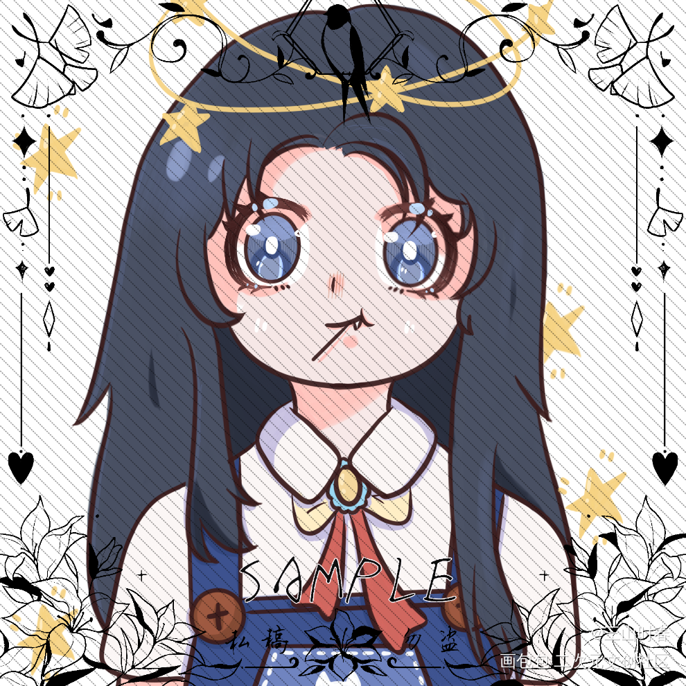 甜妹_稿子平涂Q版绘画作品