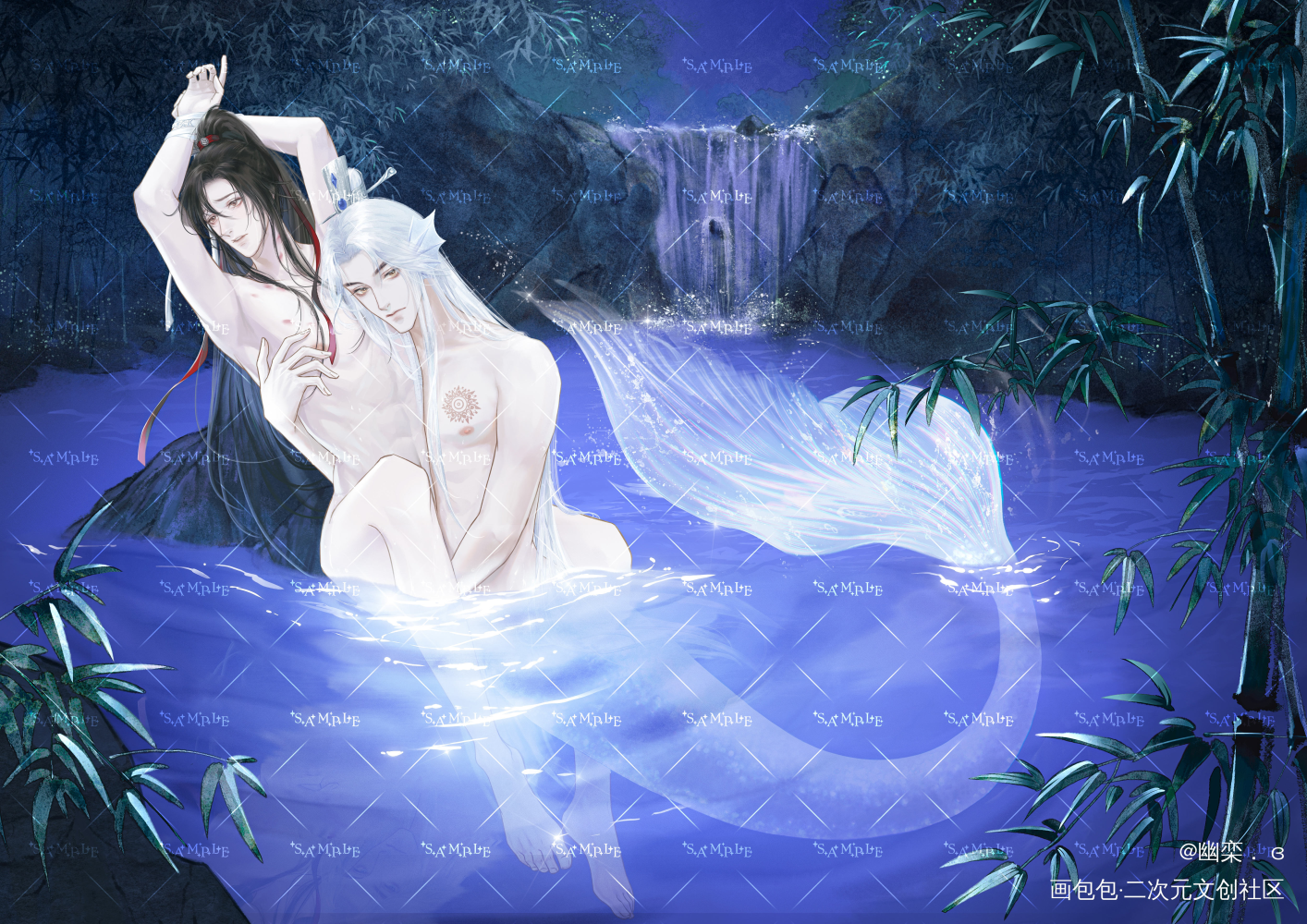 非礼勿视?_魔道祖师忘羡绘画作品