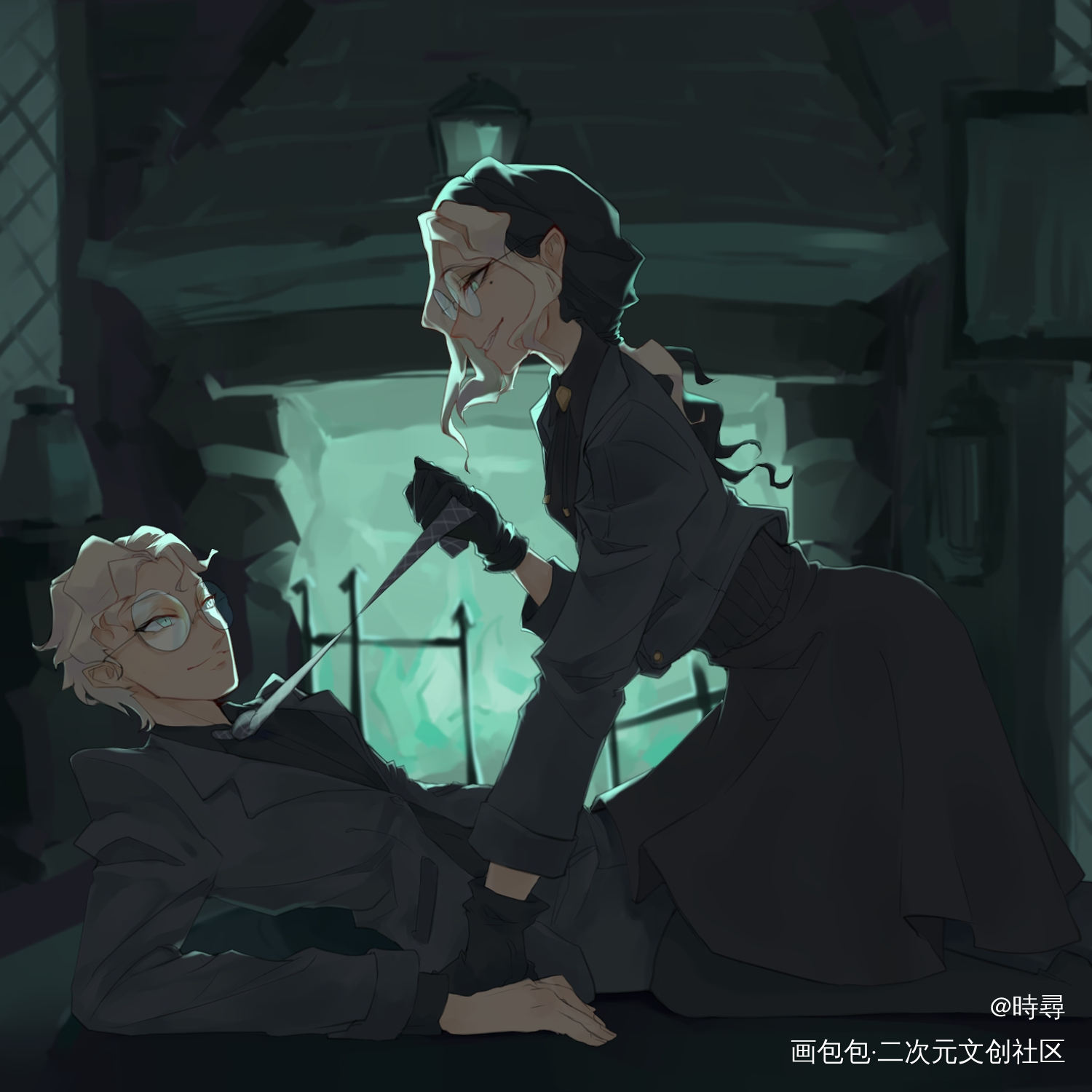 暗夜庄园，太爱了，爱到无法自拔_哈利波特哈利波特魔法觉醒绘画作品