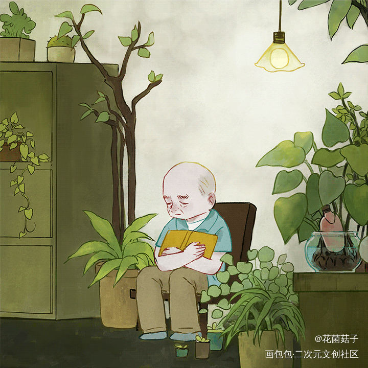 一些方形构图的画_插画原创绘画作品