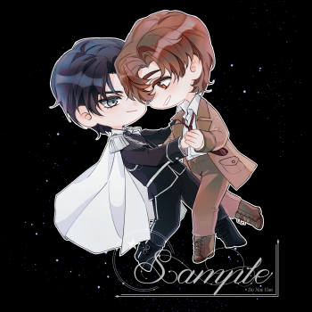 之前的一个qq人无料稿_残次品陆林林静恒陆必行q版同人绘画作品