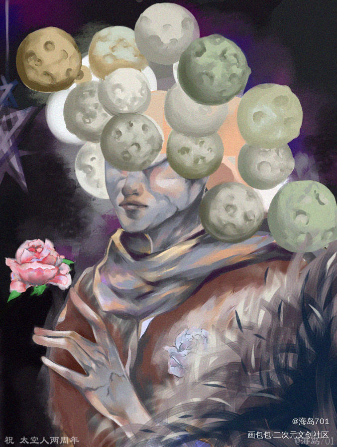 《太空人》两周年_吴青峰吴青峰太空人两周年板绘绘画绘画作品