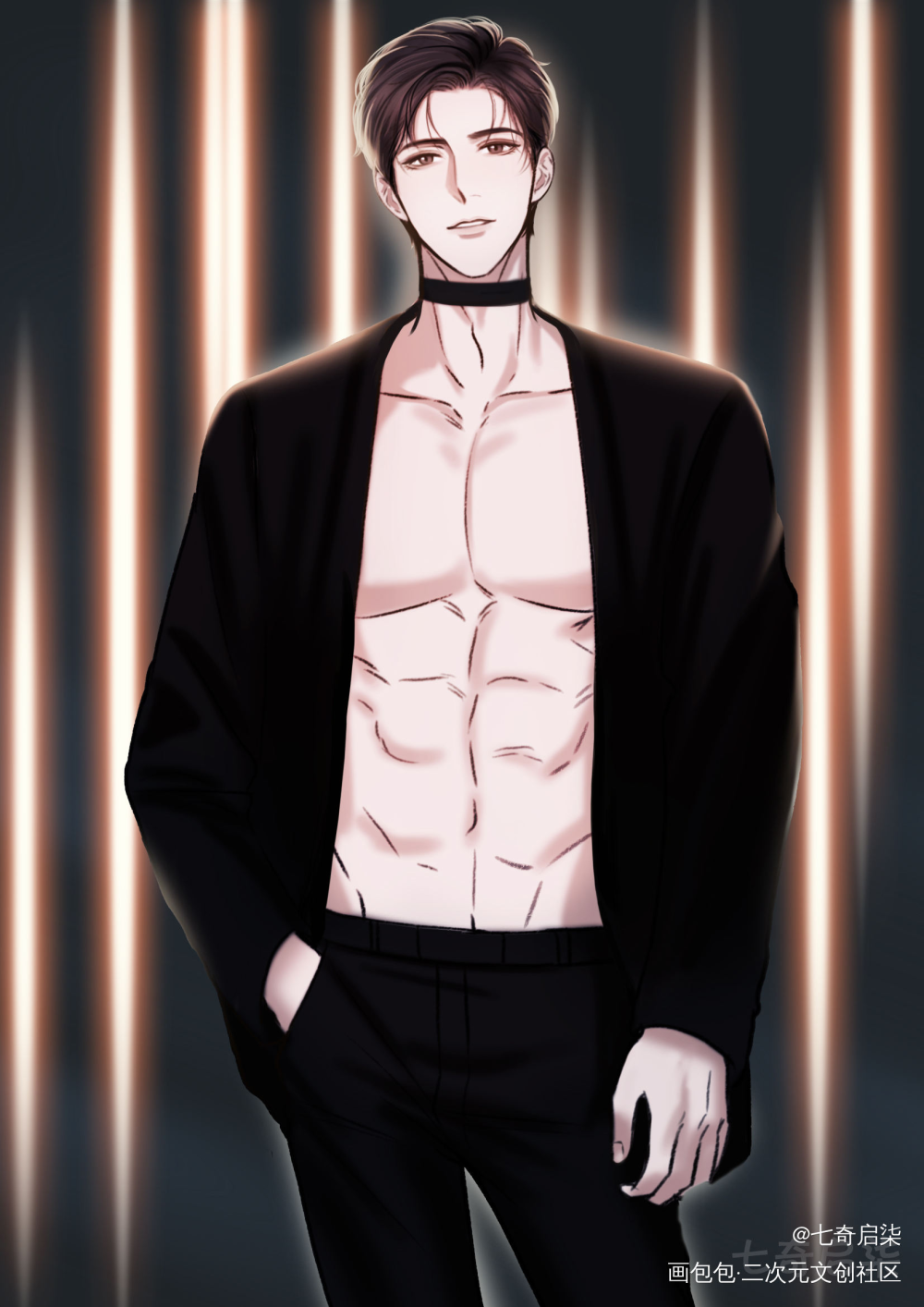 黎叔叔❤️_188男团妹叔黎朔绘画作品