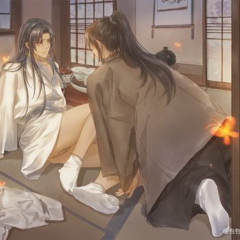 二哈和他的白猫师尊燃晚墨燃楚晚宁平涂插画同人绘画作品