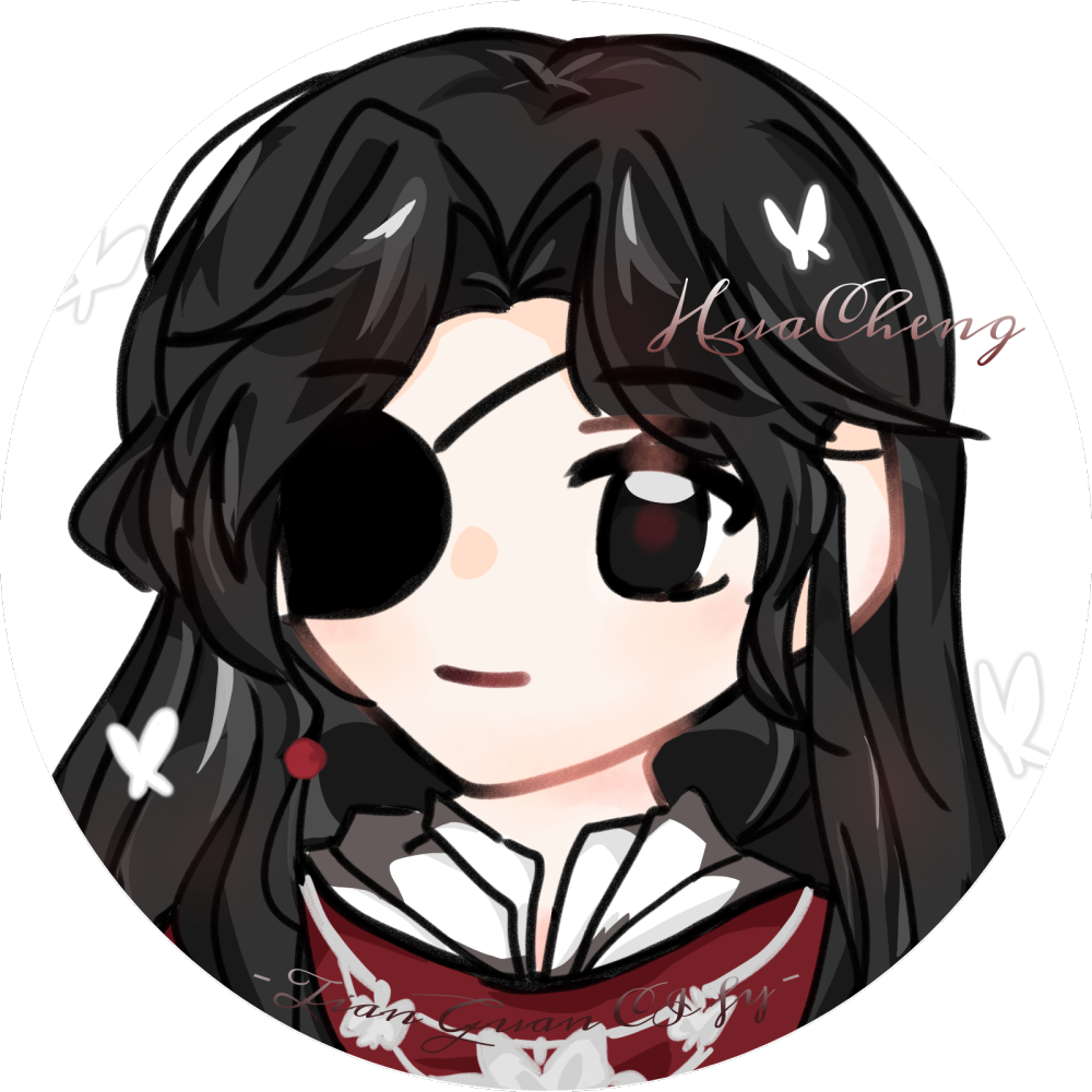加了边框～想开无料问问有人要嘛_天官赐福花城绘画作品