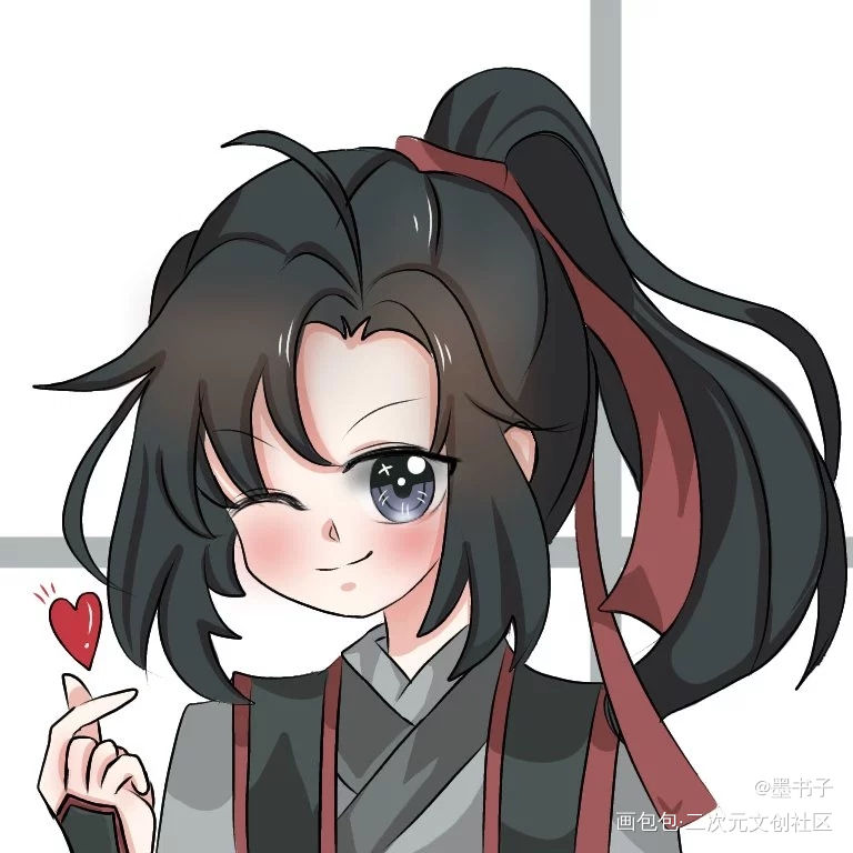 羡羡和忘机~_魔道祖师忘羡绘画作品