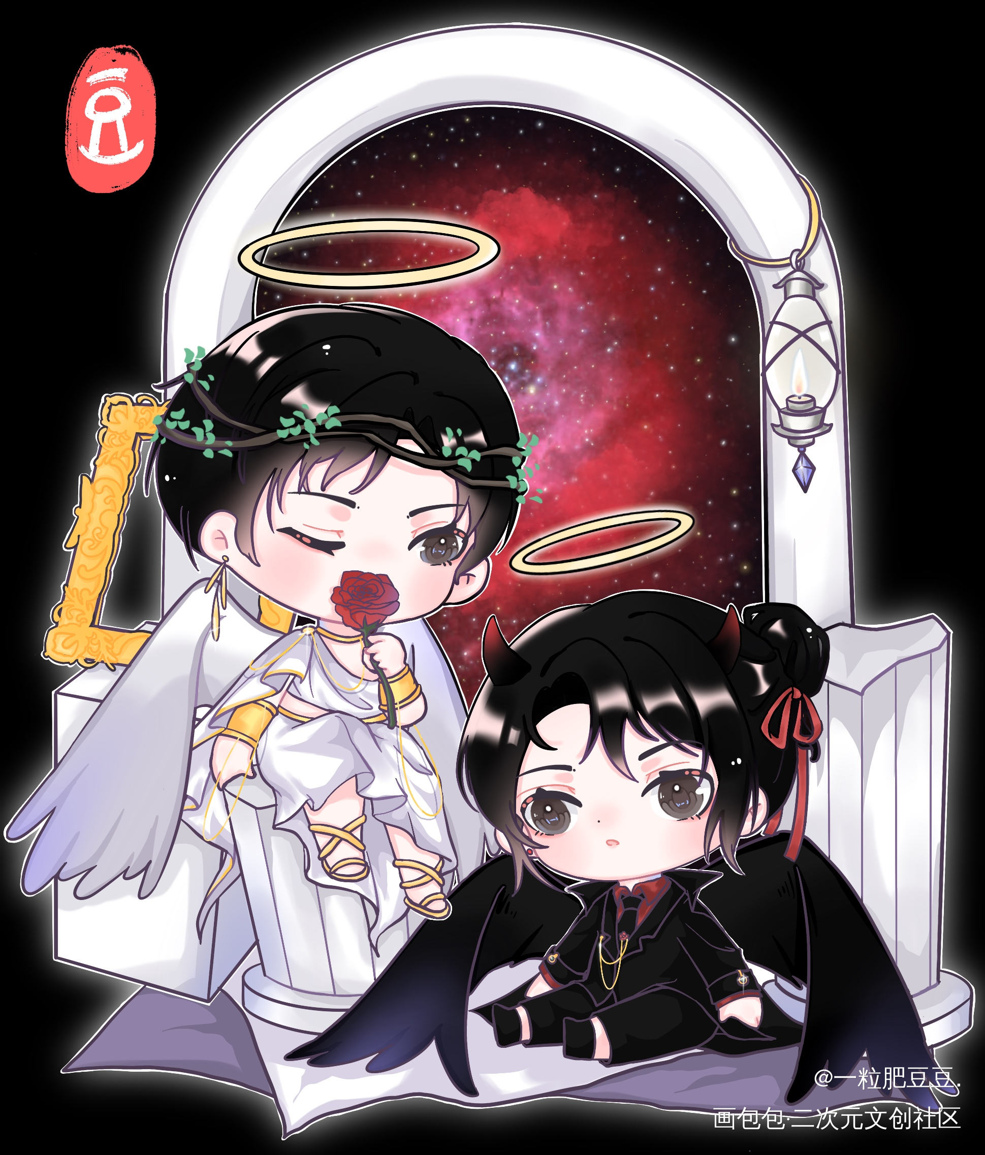 《玫瑰星云》_我只喜欢你的人设绘画作品