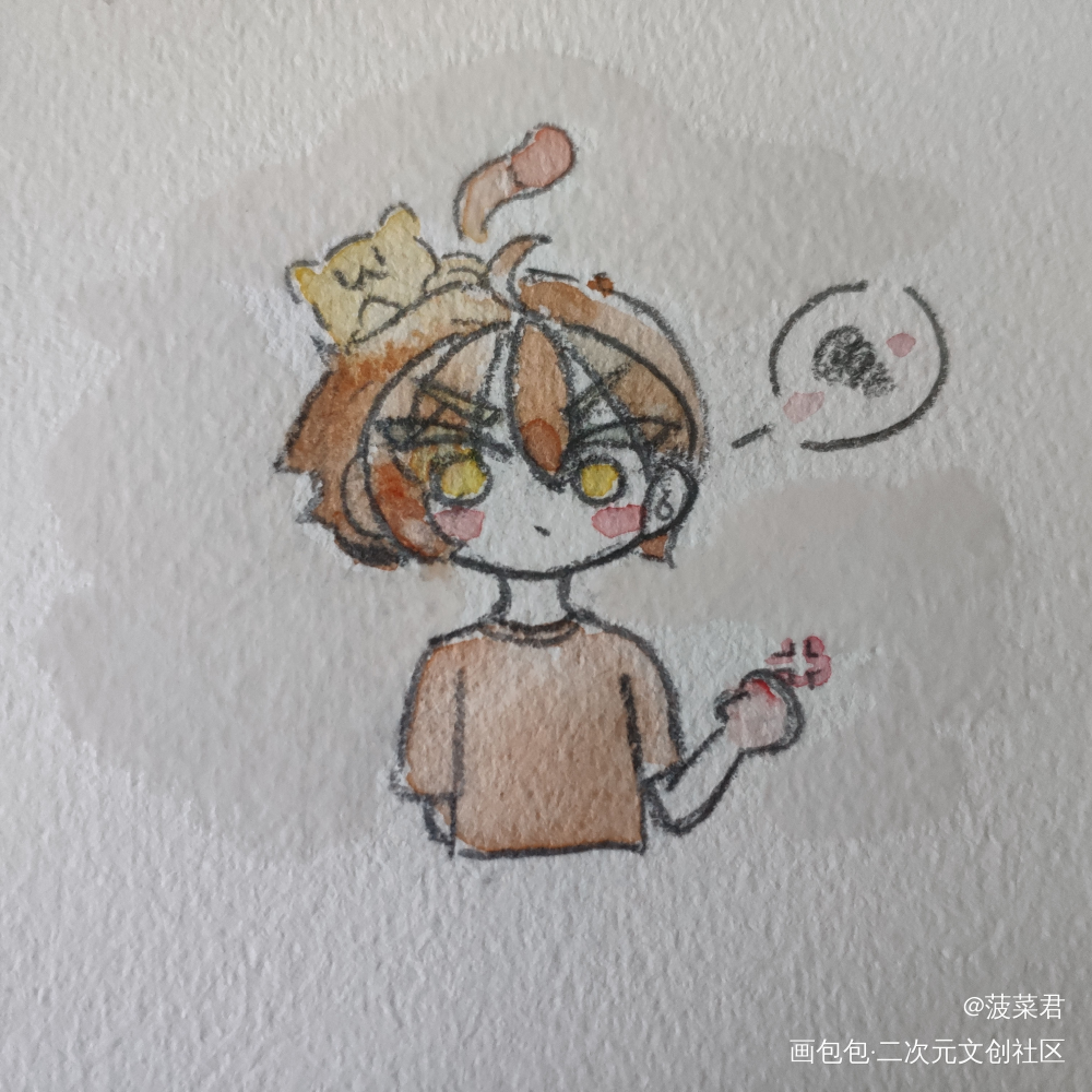 水彩_水彩Q版原创绘画作品