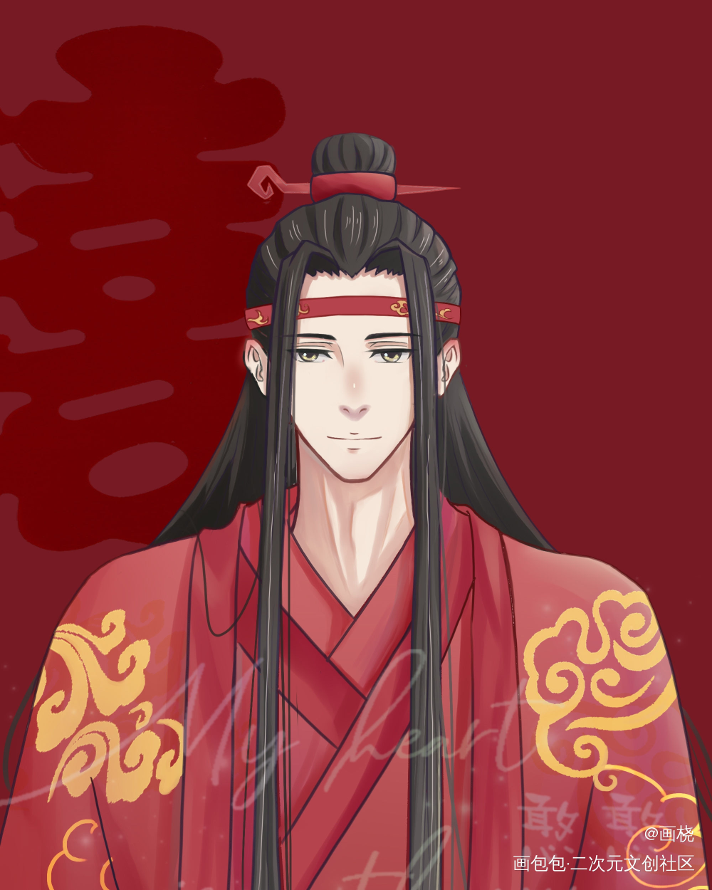 忘羡百年好合_魔道祖师忘羡墨香铜臭绘画作品