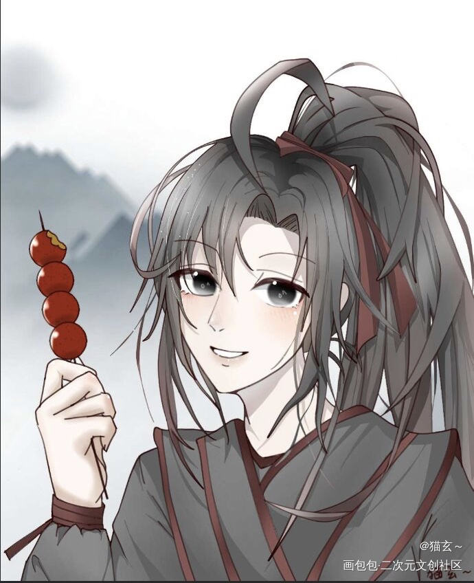 _魔道祖师忘羡魏无羡手绘绘画作品