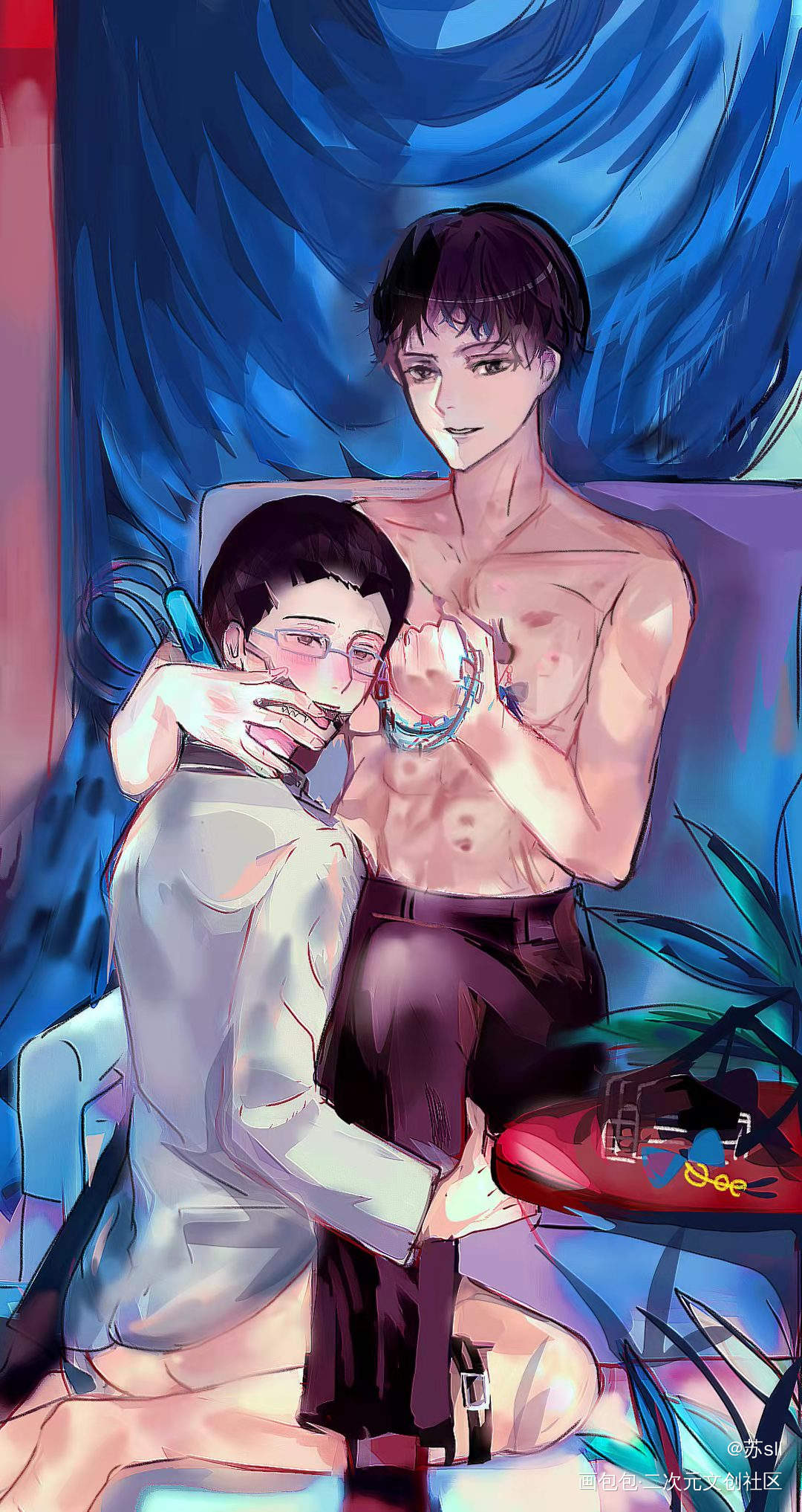 原顾涩图_针锋对决188男团原顾约稿绘画作品