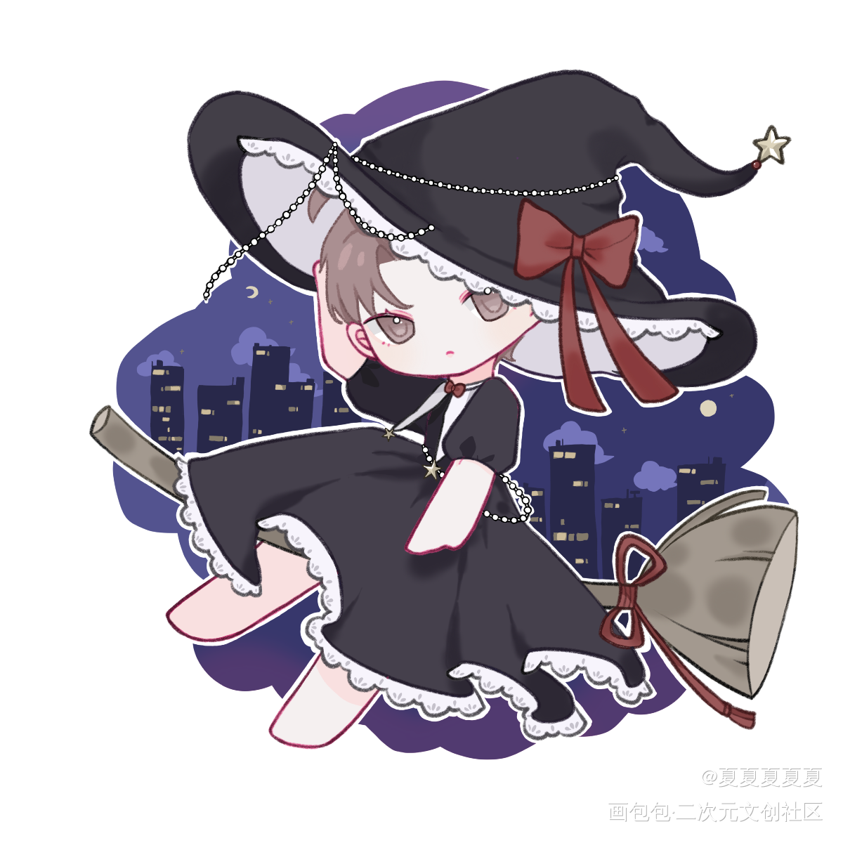 今天是魔女简_你却爱着一个傻逼188男团李简简隋英Q版模板绘画作品