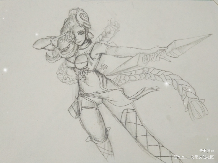 阿轲——爱心护理_王者荣耀阿轲手绘绘画作品