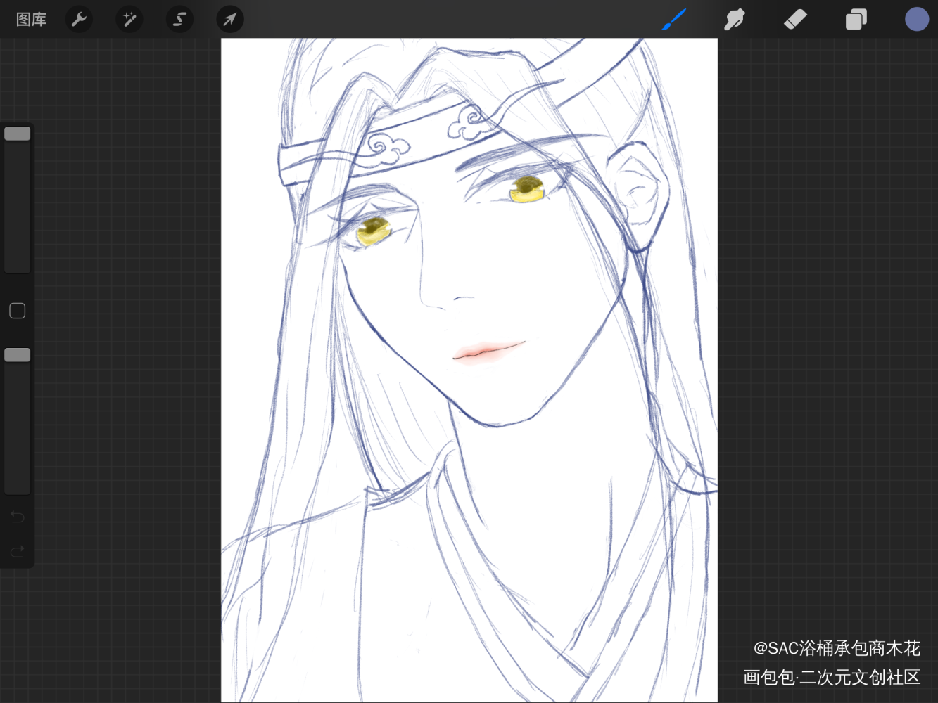 练习4 温柔叽_魔道祖师蓝忘机绘画作品