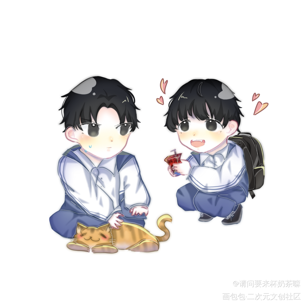 儿时_某某添望Q版绘画作品