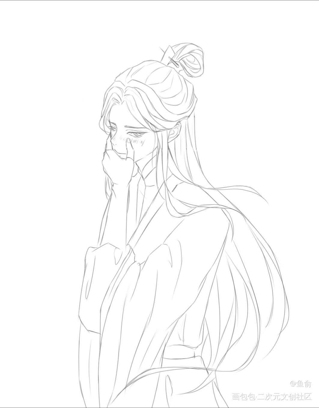 晚宁_二哈和他的白猫师尊绘画作品