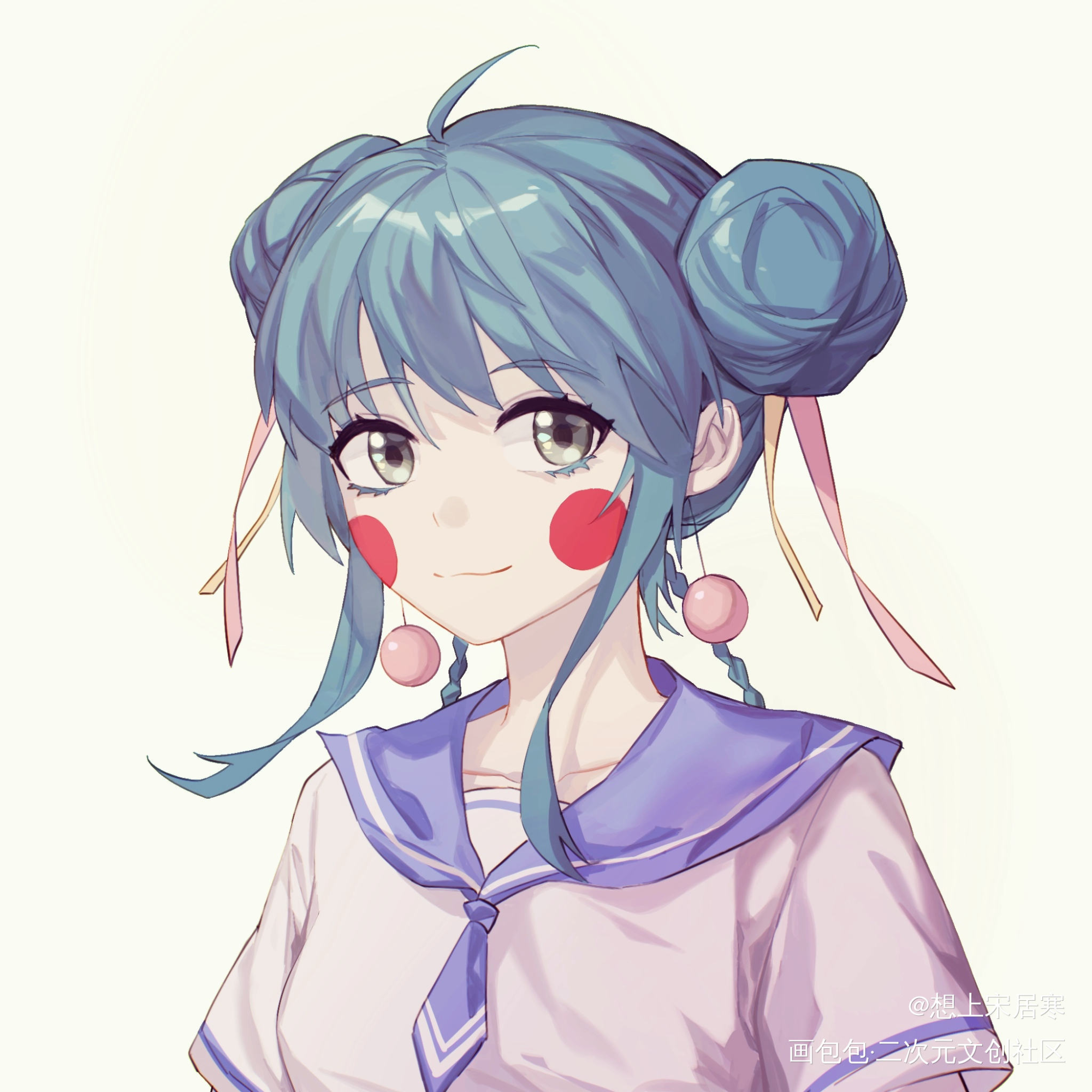 自设_平涂oc绘画作品
